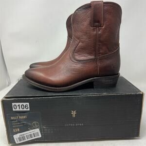 Frye Women's Billy Short Red Leather Booties Size 6.5 Casual